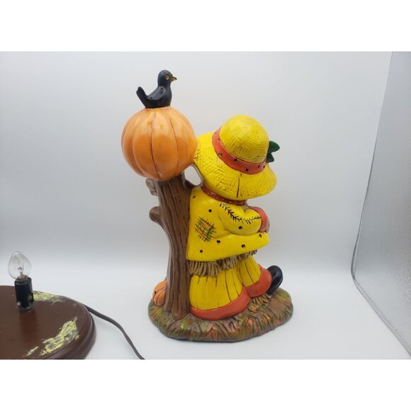 Halloween Ceramic Scarecrow Jack O Lantern Pumpkins For Sale Fall Decor Vintage - Picture 5 of 11